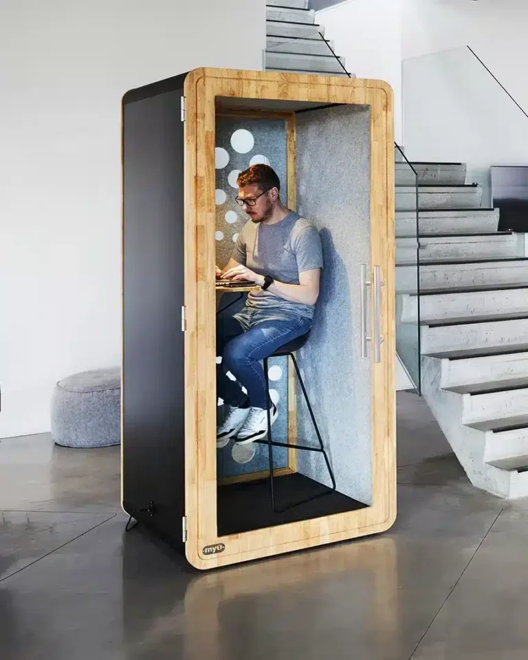 Cabine acoustique Woody Box en Open Space