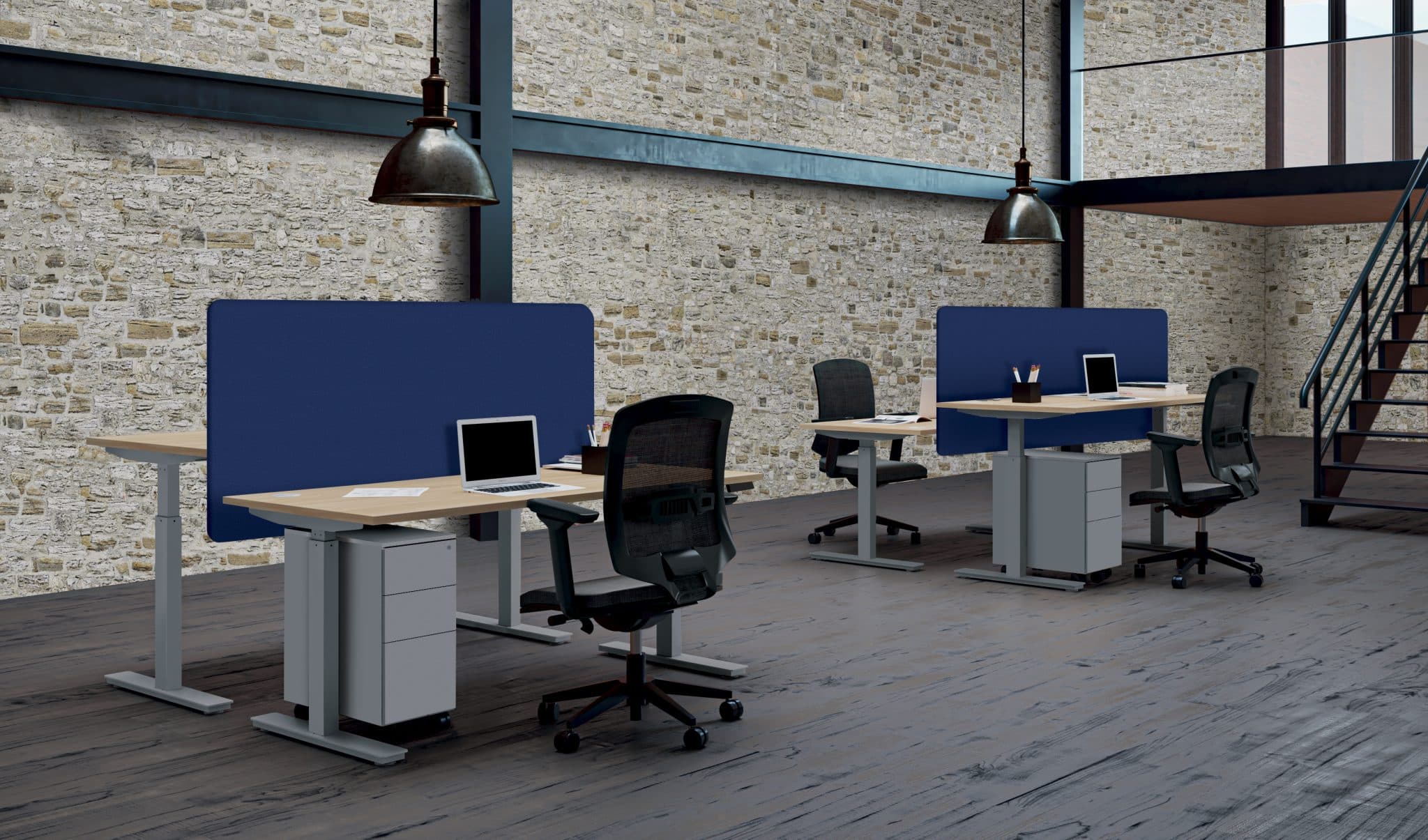 Bureaux benchs réglable en hauteur - Wilup