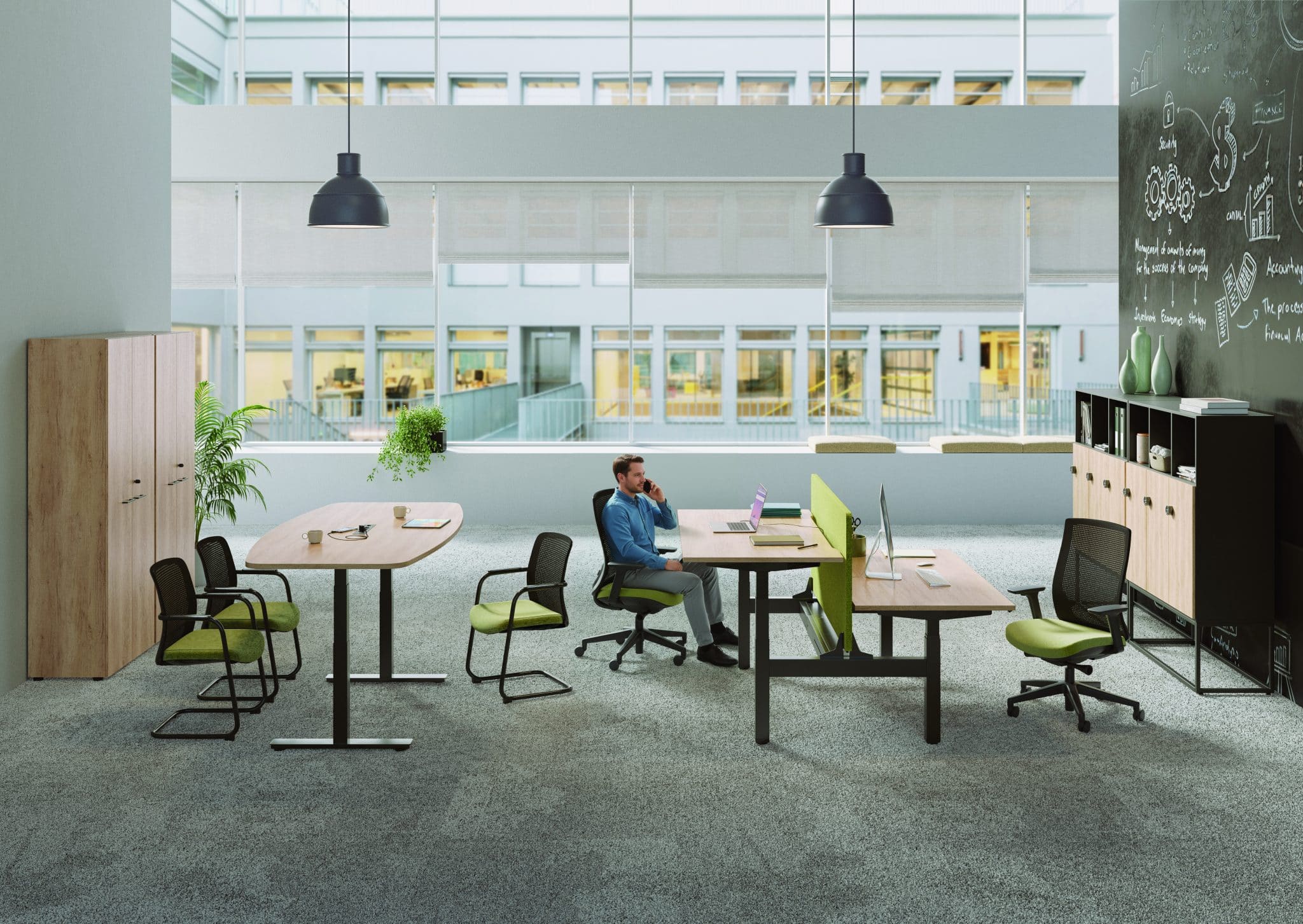 Bureaux benchs réglable en hauteur - Wilup