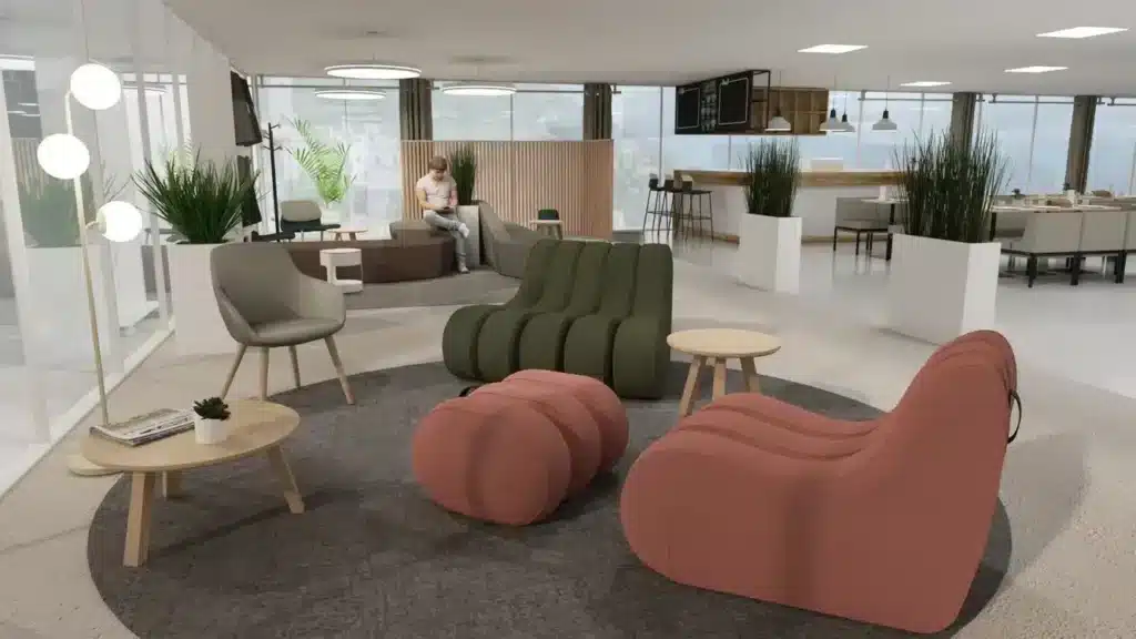Pouf de bureau Emeki