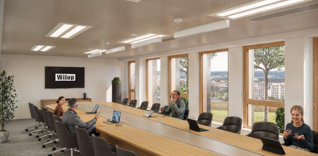 Plan 3D table de réunion sur mesure - Wilup