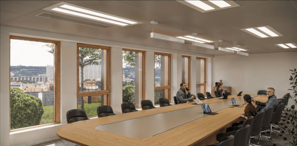 Plan 3D table de réunion sur mesure - Wilup
