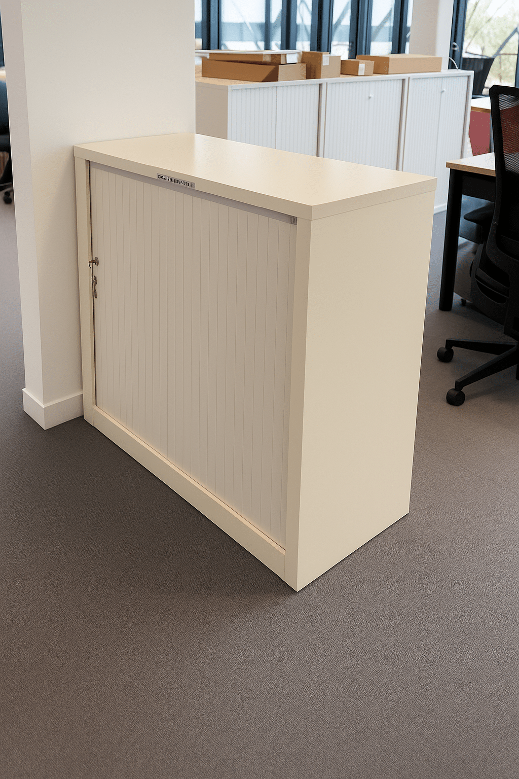 Armoire basse blanche