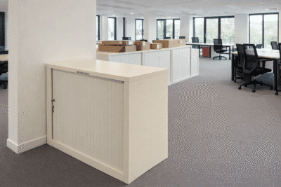 Armoire basse blanche d'occasion - Wilup