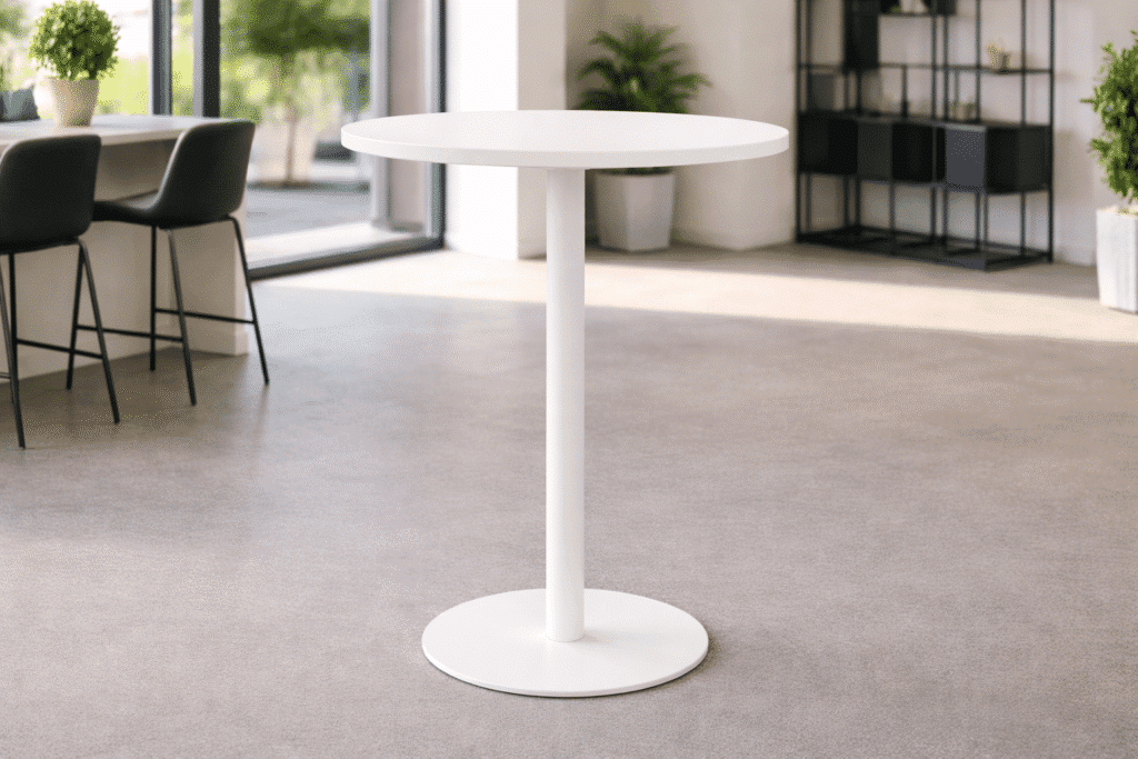 Petite table ronde blanche de seconde main - Wilup