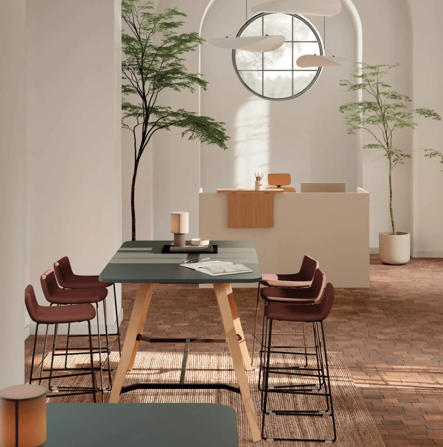 Table de réunion haute