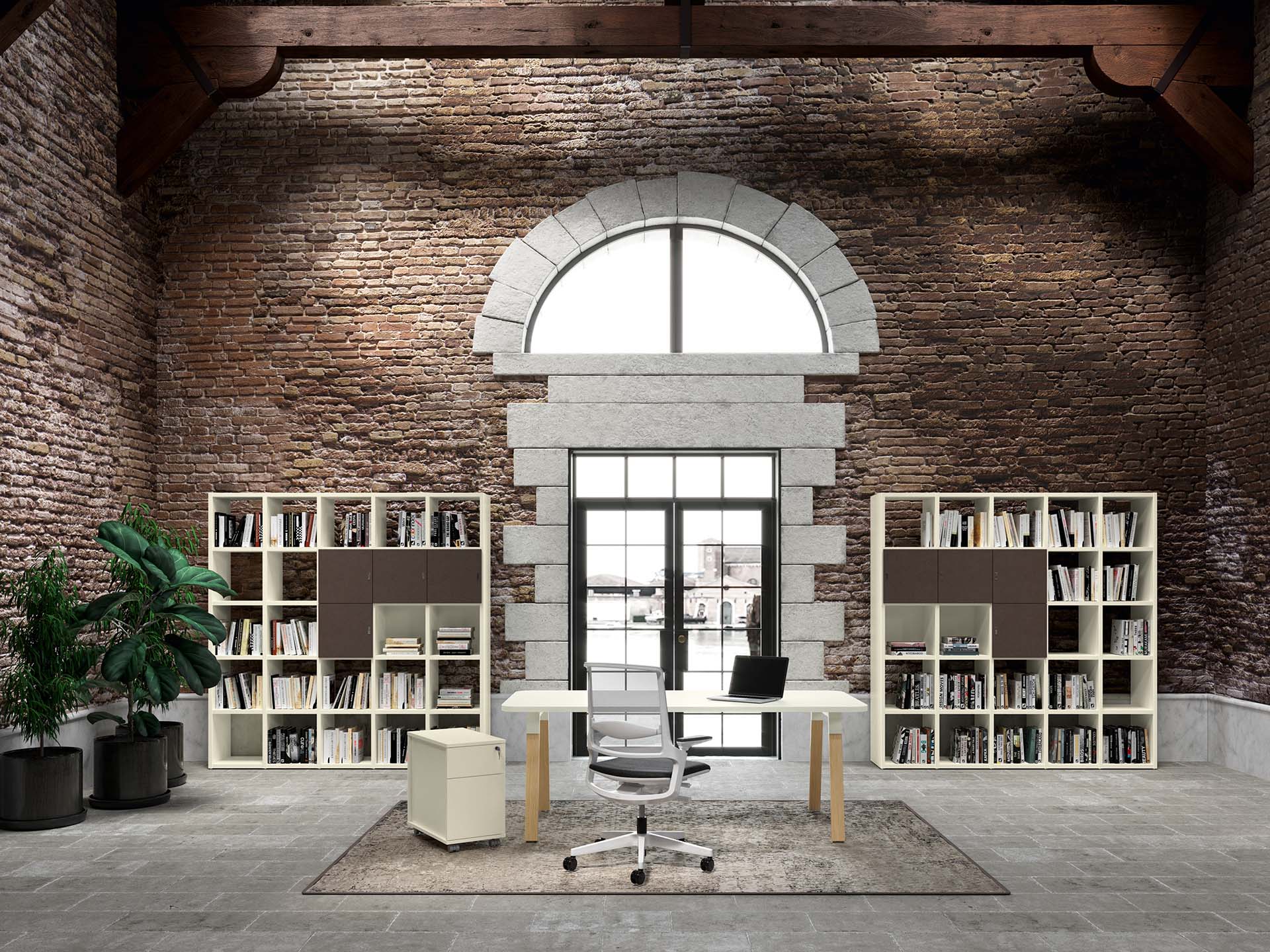 Bibliothèque de rangement