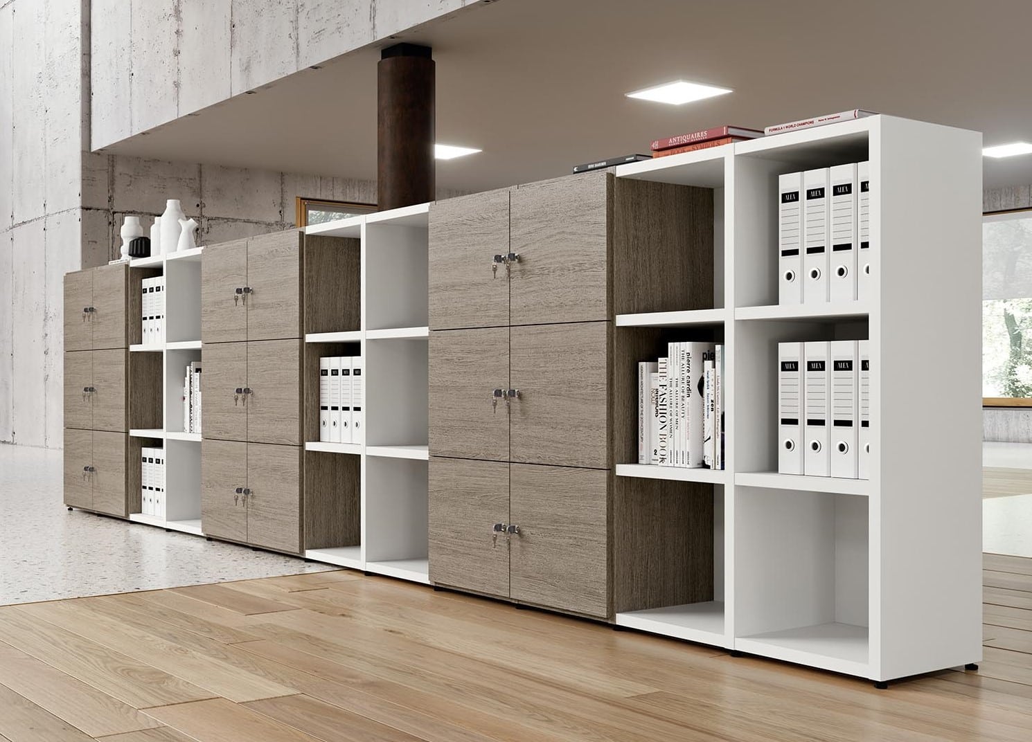 Bibliothèque de rangement