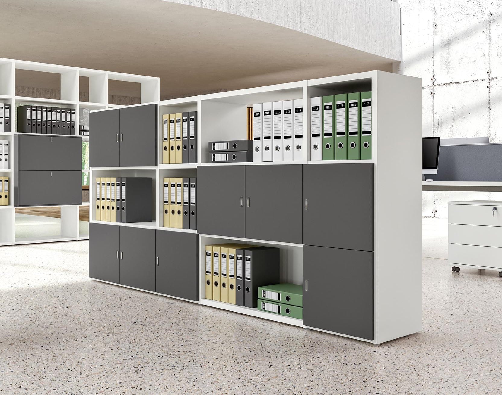 Bibliothèque de rangement