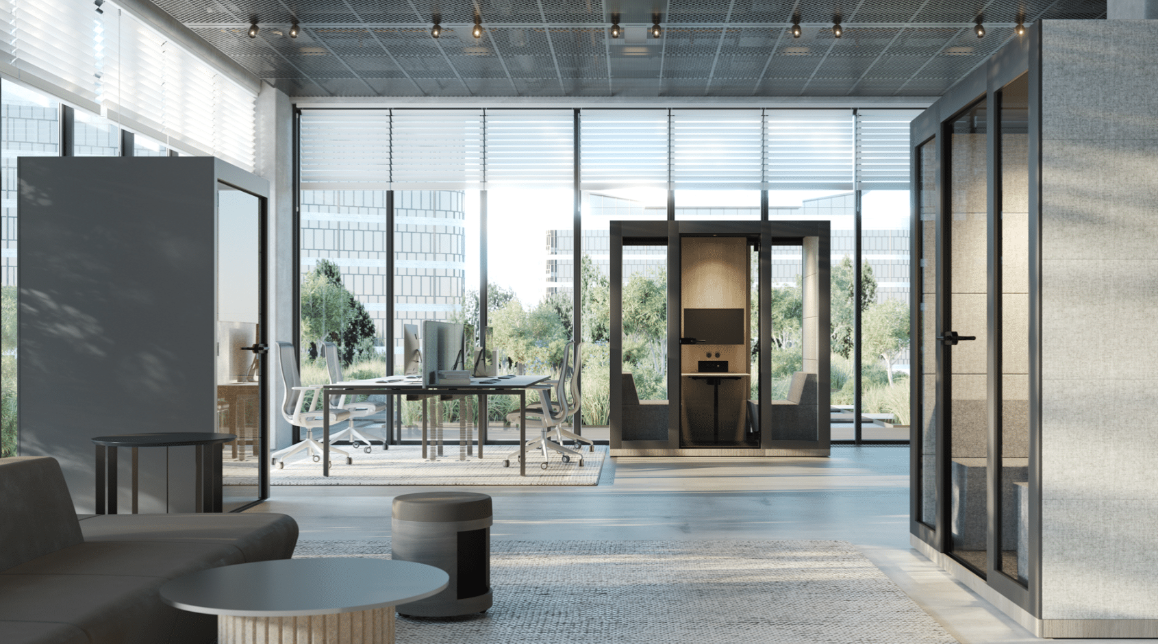 Cabine acoustique pour 2 personnes