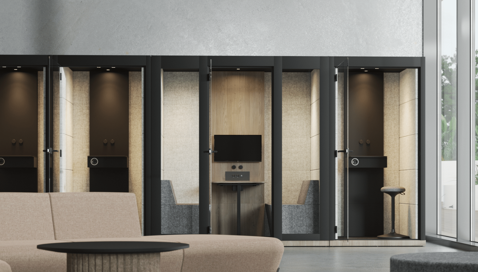 Cabine acoustique pour 2 personnes