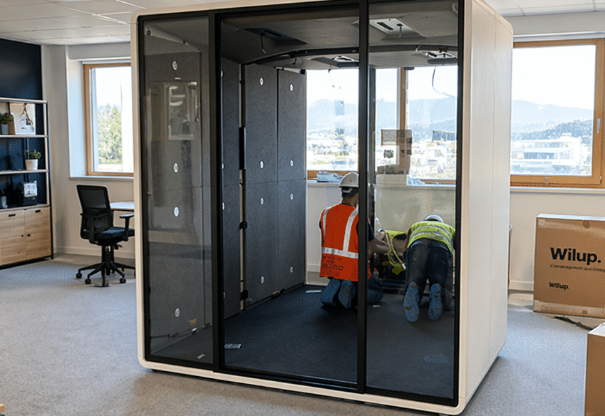 Installation cabine acoustique - Wilup