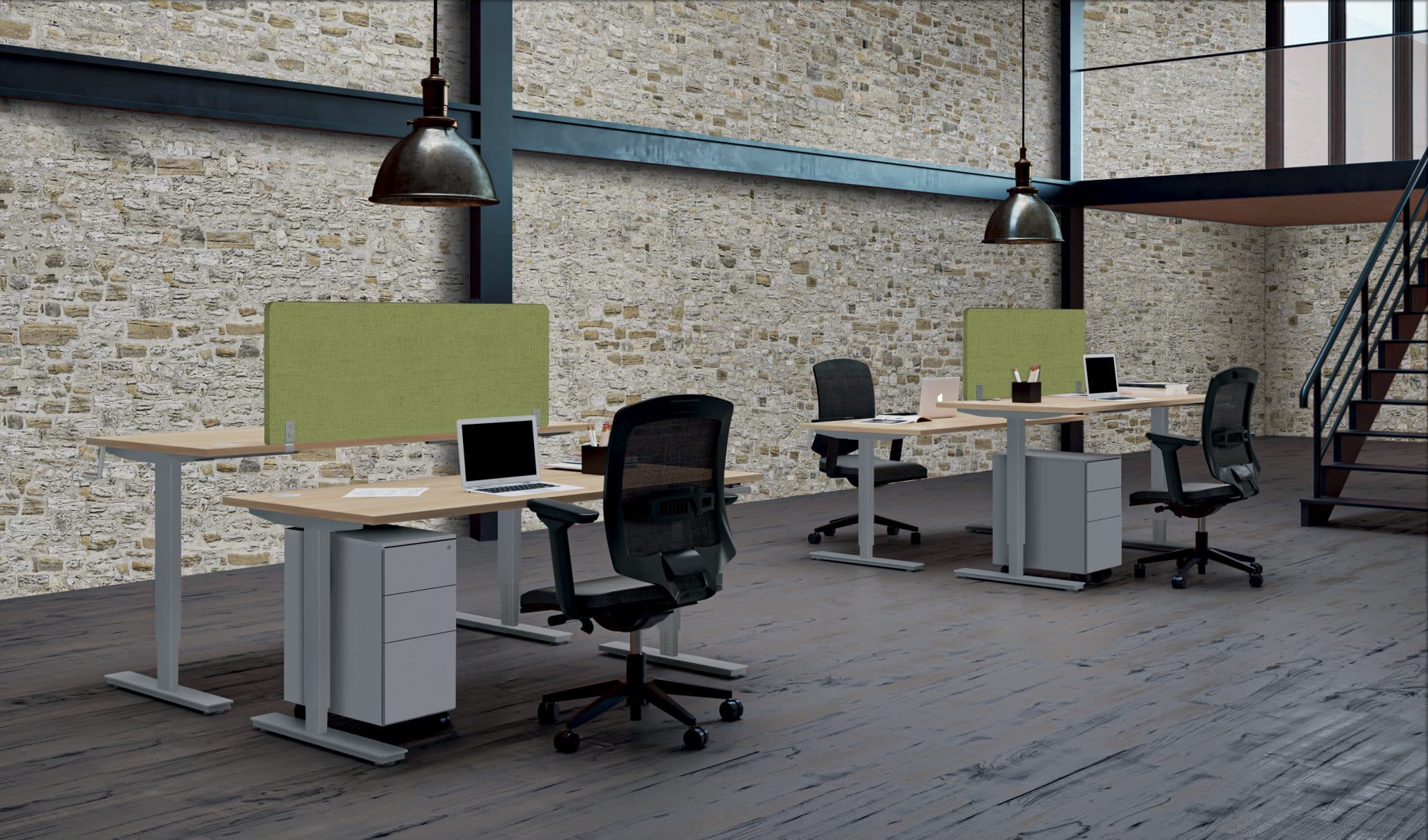 Bureau assis debout manuel