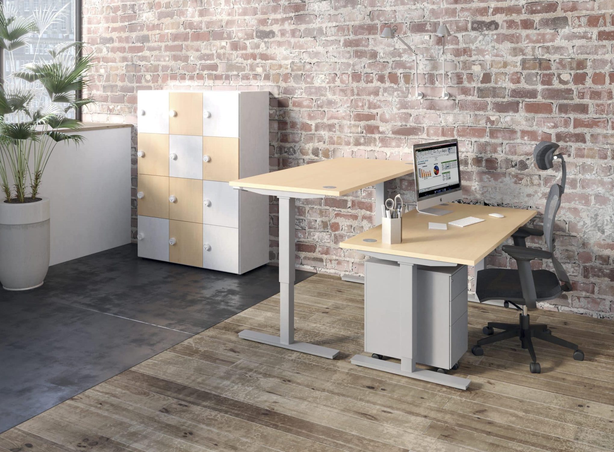 Bureau assis debout manuel