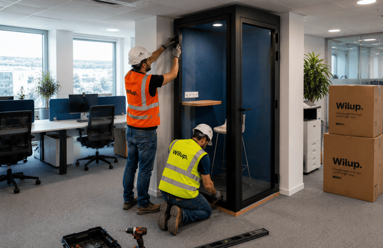 Installation cabine acoustique - Wilup