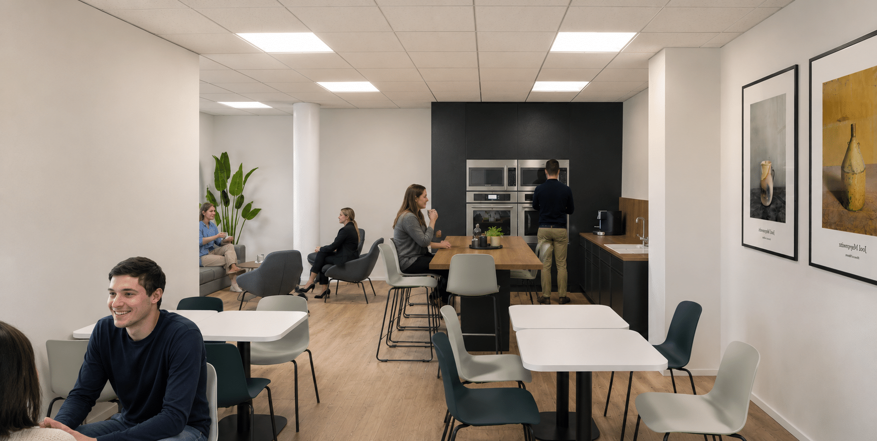 Aménagement 3D espace cafétéria