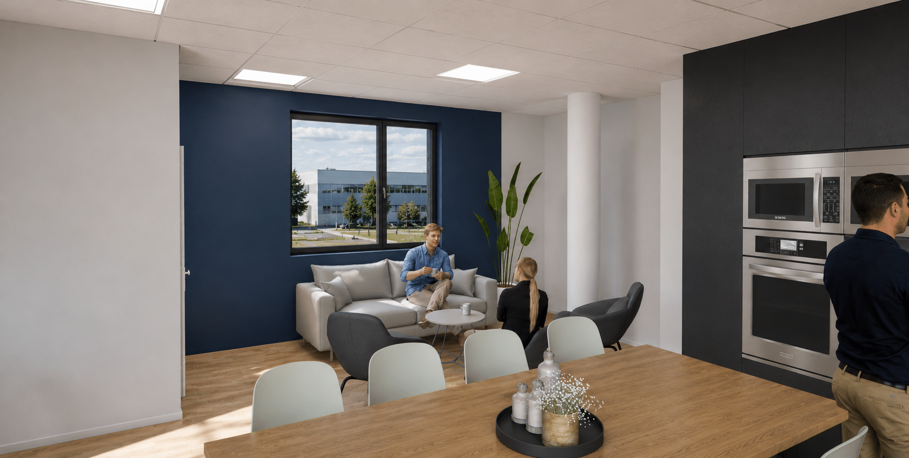 Aménagement 3D espace cafétéria