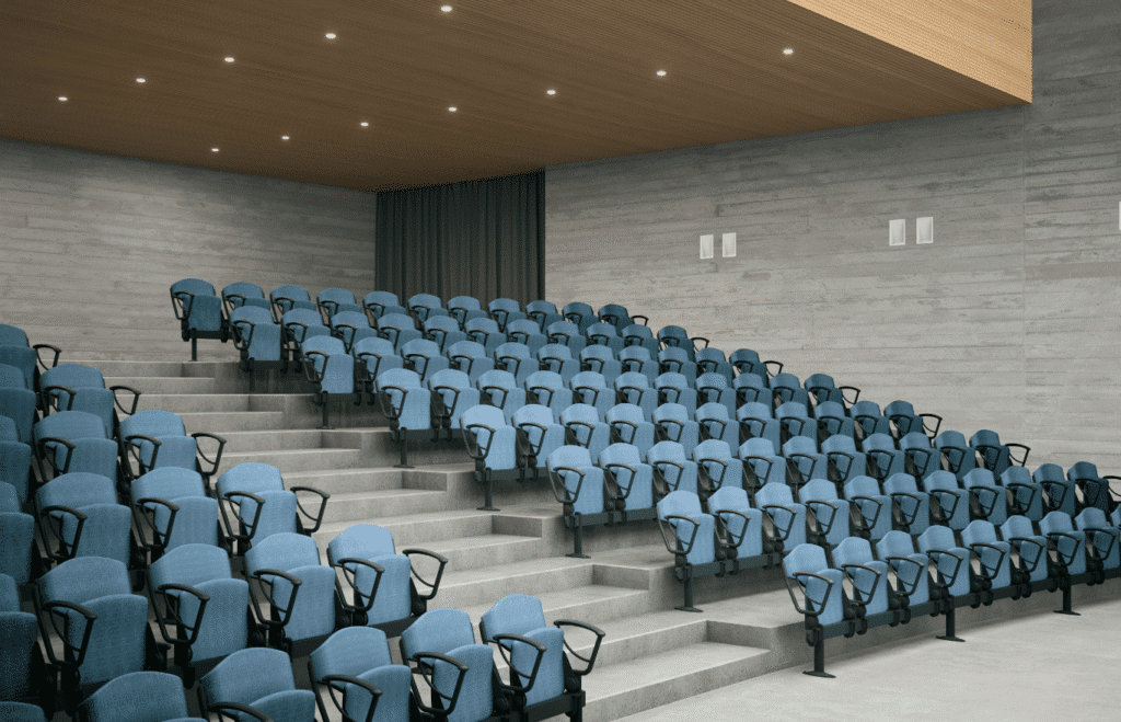 Siège amphithéâtre avec tablette