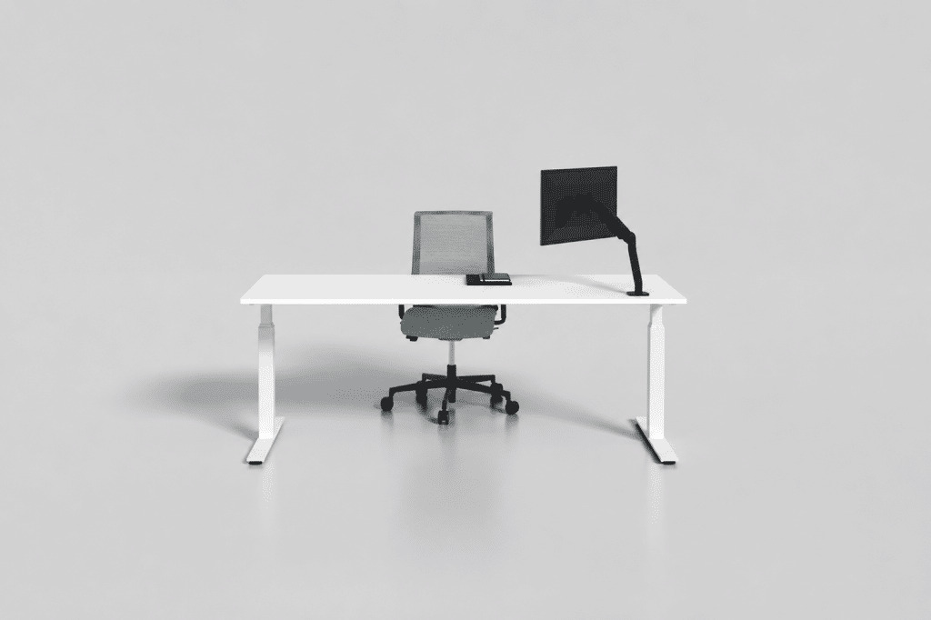 Bureau assis-debout réglable manuellement