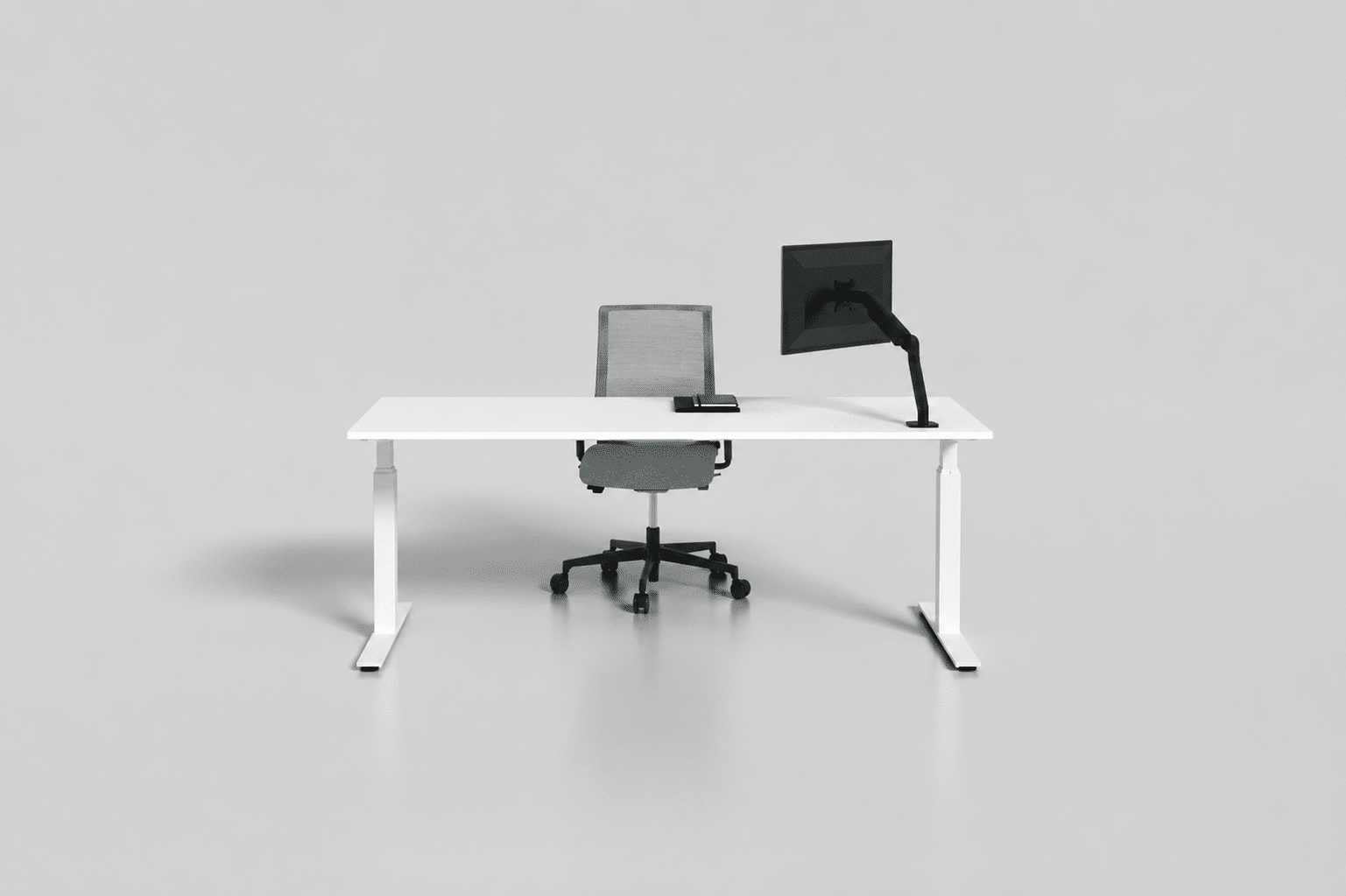 Bureau assis-debout réglable manuellement